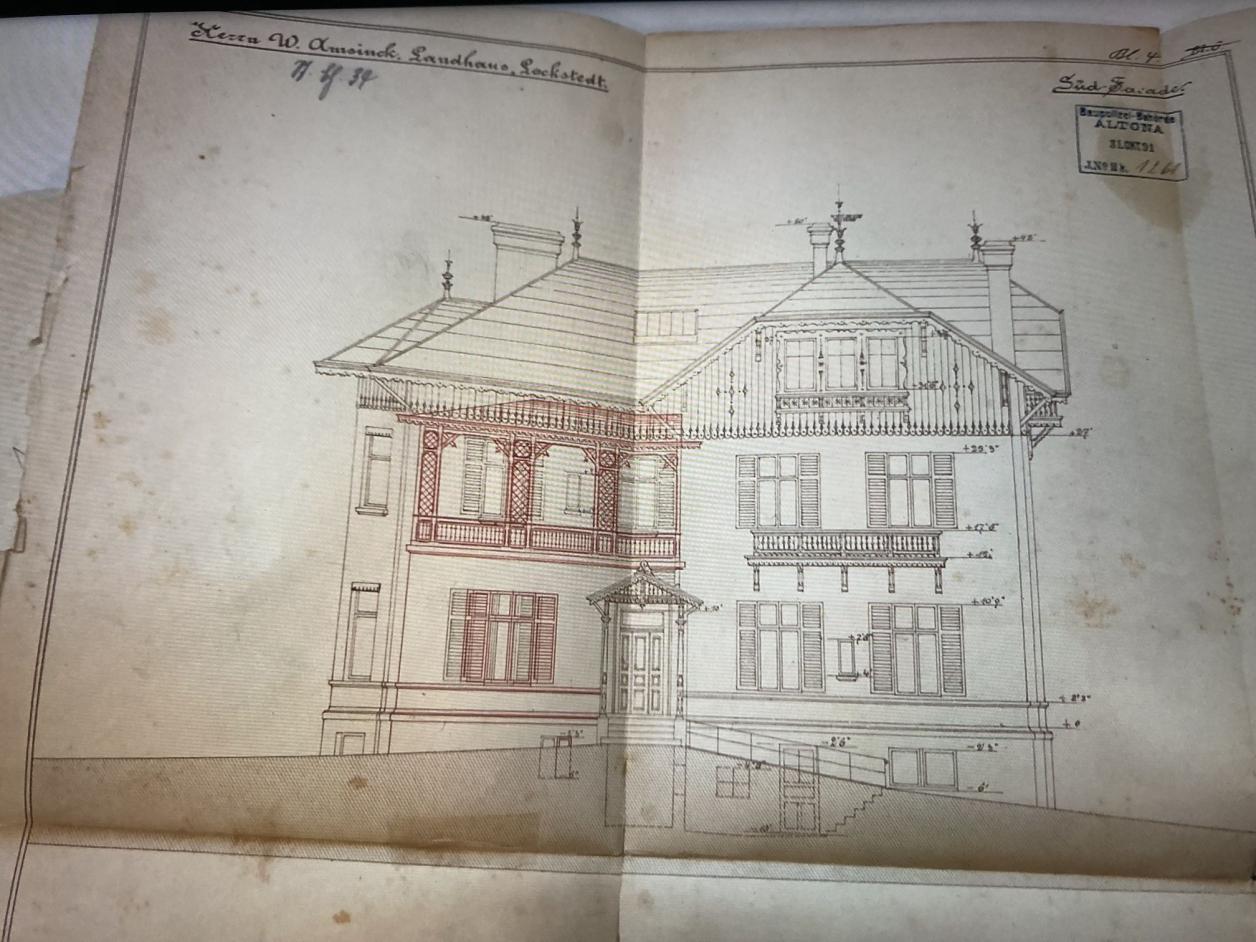 Historischer Plan "Villa Burchard", Foto: Christina Pohl