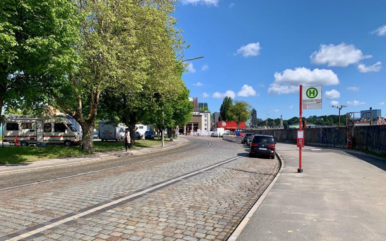 Historisches Pflaster Hermann-Blohm-Straße, Foto: Kristina Sassenscheidt