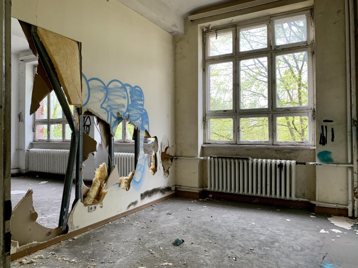 Ehem. Klassenraum, Zustand April 2021, Foto: Kristina Sassenscheidt